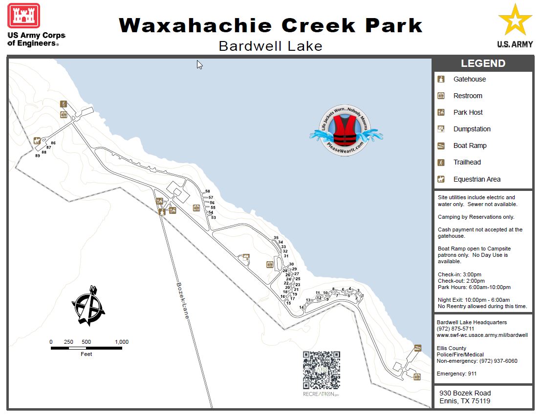 Map of Waxahachie Creek Park